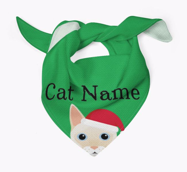 'Peeking' Christmas Icon - Personalised {breedFullName} Bandana